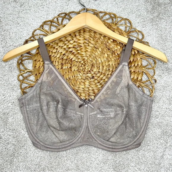 Wacoal Retro Chic Full Figure Underwire Cappuccino Bra Size 32DDD - Picture 5 of 15